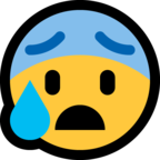 Anxious Face with Sweat
