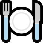 Fork and Knife with Plate