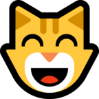 Grinning Cat with Smiling Eyes