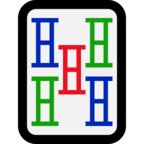 Mahjong Tile Five of Bamboos