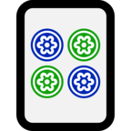 Mahjong Tile Four of Circles