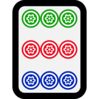 Mahjong Tile Nine of Circles