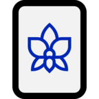 Mahjong Tile Orchid