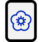 Mahjong Tile Plum