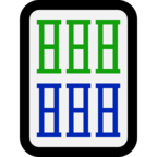 Mahjong Tile Six of Bamboos
