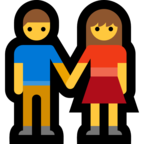 Woman and Man Holding Hands