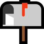 Open Mailbox with Raised Flag
