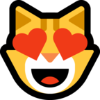 Smiling Cat with Heart-Eyes