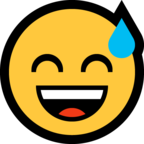 Grinning Face with Sweat