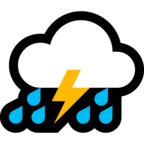 Cloud with Lightning and Rain