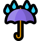 Umbrella with Rain Drops