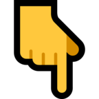 White Down Pointing Index