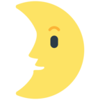 First Quarter Moon Face