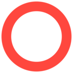 Hollow Red Circle