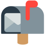 Open Mailbox with Raised Flag