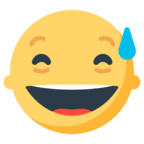 Grinning Face with Sweat