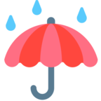 Umbrella with Rain Drops
