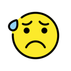 Anxious Face with Sweat