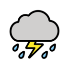 Cloud with Lightning and Rain