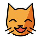 Grinning Cat with Smiling Eyes