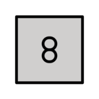 Keycap Digit Eight