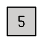 Keycap Digit Five