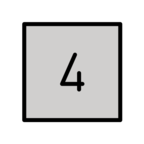 Keycap Digit Four