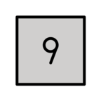 Keycap Digit Nine