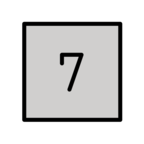 Keycap Digit Seven