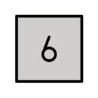 Keycap Digit Six