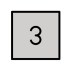 Keycap Digit Three