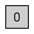 Keycap Digit Zero