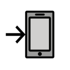 Mobile Phone with Arrow