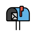Open Mailbox with Raised Flag