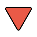 Red Triangle Pointed Down