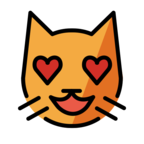 Smiling Cat with Heart-Eyes