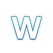 Обозначение регионального индикатора Буква W
