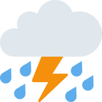 Cloud with Lightning and Rain