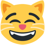 Grinning Cat with Smiling Eyes