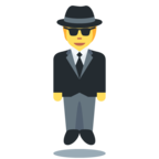 Person in Suit Levitating