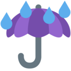 Umbrella with Rain Drops