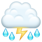 Cloud with Lightning and Rain
